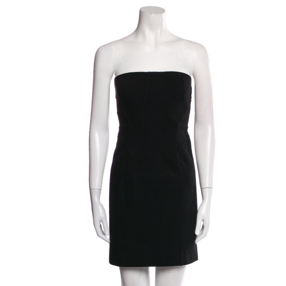HELMUT LANG Strapless Black Mini Dress - size 4